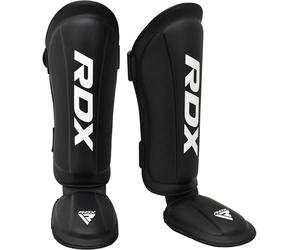 RDX Protège Tibia Pied Boxe, Shin Instep Guard, Maya Hide Cuir, SATRA SMMAF Approuvé, Protection pour Arts Martiaux, Karaté d’entraînement, MMA Kick Boxing Muay Thai