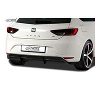 RDX Racedesign Jupe arrière 'Diffuseur' compatible avec Seat Leon 5F SC/5-portes 2013-2017 excl. ST/FR/Cupra (ABS noir luisant)