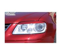 Spoilers de phares compatible avec Volkswagen Touran 1T 2003-2006 & Caddy 2004-2010 (ABS), Non laqué.