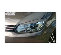 Spoilers de phares compatible avec Volkswagen Touran 1T1 Facelift 2011-2014 & Caddy 2010-2015 (ABS), grise