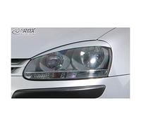 RDX Racedesign Spoilers de phares compatible avec Volkswagen Golf V 2003-2008 & Jetta 2005-2010 (ABS), Non laqué.