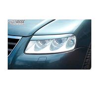 RDX Racedesign Spoilers de phares compatible avec Volkswagen Touareg -2006 (ABS), Unlackiert