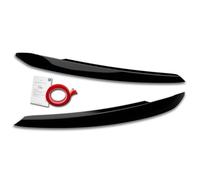 RDX Racedesign Spoilers de phares compatible avec Volkswagen Touran (5T) 2015- (Halogène) (ABS Noir Brillant)