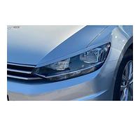 RDX Racedesign Spoilers de phares compatible avec Volkswagen Touran (5T) 2015- (Halogène) (ABS), Non peint