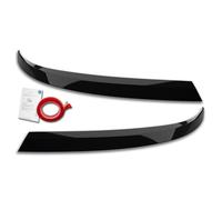 RDX Racedesign Spoilers de phares compatible avec Volkswagen Transporter T6.1 2021- (ABS Noir Brillant)