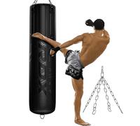 RDX Sac De Frappe Lourd De 1,5 m, 2 Pièces, 3 Pièces Et 4 Pièces, 25 kg Pré-rempli avec Capacité De Remplissage Maximale De 50 kg, Ensemble De Sacs De Boxe avec Gants, Support, Chaîne en Acie