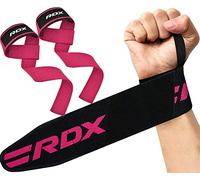 RDX Sangle Musculation avec Fitness Poignet Bandes, 5MM Rembourré Lifting Straps avec 18” Gym Levage Support pour Gymnastique Culturisme Entraînement Bodybuilding Weight Lifting, Homme Femme