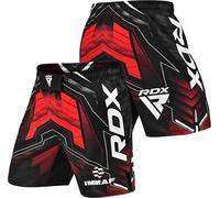 RDX Short de combat et d'entraînement MMA approuvé IMMAF, tissu léger, ceinture élastiquée, design avec fentes latérales pour adultes et enfants pour une mobilité complète, adapté pour MMA boxe muay