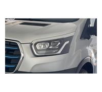 RDX Spoilers de phares compatible avec Ford Transit (Phares au xénon et halogènes noirs) 2014- (ABS), Noir