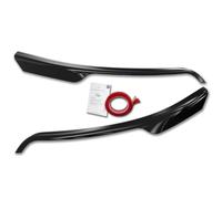 RDX Spoilers de phares compatible avec Ford Transit (phares halogènes argentés) 2014- (ABS Noir Brillant)