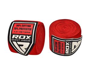 RDX Sports RB 4,5 m Bandes de maintien pour boxe, couleur rouge - RDX.