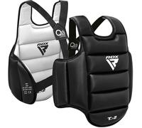 RDX T2 CE Noir/Blanc Plastron Pour le Karaté Certifié Protège Poitrine Rembourré S/M