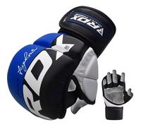 RDX T6 Entraînement MMA Gants de Grappling 7oz Bleu L L