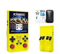 Rdxanc 1 ensemble de 4 pouces écran R36Max Retro Handheld Game Console Open Source 720x720 avec câble de charge pour jeu classique