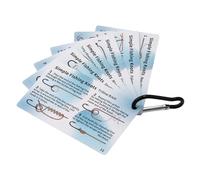 Rdxanc 1 lot de cartes de guide de méthodes de nœuds de pêche pour débutants avec 12 techniques illustrées cartes imperméables pratiques pour les pêcheurs à la pêche aux nœuds