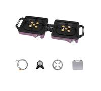 Rdxanc 1 lot de cuisinières de randonnée transportables et pliables mettant en évidence l'innovation double face 8800 W par poêle haute puissance pour un chauffage rapide sans rouille