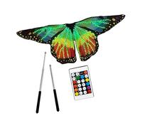 Rdxanc Accessoire de Costume de Danse Illuminé LED Papillon Aile pour Danse du Ventre Fête Halloween Noël Festival Célébration Papillon