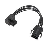 Rdxanc Câble d'alimentation efficace 6 broches pour cartes graphiques avec design incliné pour boîtier PC limité, adaptateur GPU mâle vers femelle facile à installer