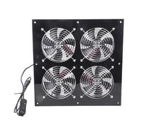 Rdxanc Compactly DC 12 V 4 ventilateurs Ventilateur de circulation d'air pour la ventilation des maisons d'animaux domestiques, serres, abris de jardin, étanche IP67