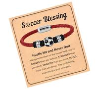 Rdxanc Culture du football en cuir avec système de fermeture portable et mode active, taille unique, Comme décrit