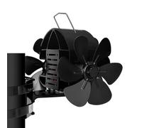 Rdxanc DY4206 Ventilateur 3 moteurs 18 lames Ventilateur de poêle en alliage d'aluminium alimenté par la chaleur Ventilateur de cheminée Ventilateur de cheminée Ventilateur silencieux