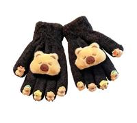 Rdxanc Gants Capybaras en peluche pour enfants, doux et chauds, accessoires d'hiver avec jolis et légers