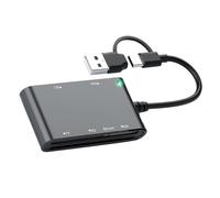 Rdxanc Lecteur de cartes intelligent portable pour interfaces USB C et USB A Plug and Play pour lecteur de cartes intelligent/MS Mobile professionnel intelligent
