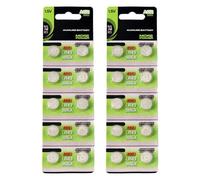 Rdxanc Lot de 10/20 piles bouton alcalines AG12 LR43 en métal pour télécommandes et petits appareils électroniques