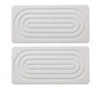 Rdxanc Lot de 2 plateaux contemporains simples en pierre naturelle absorbant l'eau pour salle de bain, étagère de salle de bain, base antidérapante pour savon liquide, cosmétiques, plateau à savon