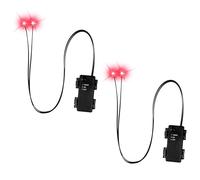 Rdxanc Lot de 2 yeux lumineux LED pour décorations d'Halloween à piles, étanches, pour fête en plein air avec multicolore
