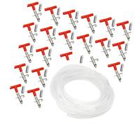 Rdxanc Lot de 20 abreuvoirs automatiques Lagomorph avec tuyau en polystyrène pour un approvisionnement en eau constant dans les petits enclos pour animaux de compagnie, couper et installer des leviers