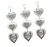 Rdxanc Lot de 3 spinners réfléchissants en métal pour les espaces extérieurs comme les fermes et les piscines Design Spinner en acier inoxydable