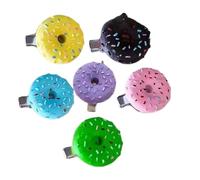 Rdxanc Lot de 6 pinces à cheveux réalistes en forme de boulangerie pour femmes et filles en résine légère Accessoires de fête