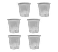 Rdxanc Lot de 6 pots de fleurs d'arrosage automatique faciles à entretenir avec vision claire pour racines de plantes dans plusieurs dimensions en pot transparent