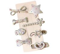 Rdxanc Lot de 8 barrettes à cheveux antidérapantes en forme d'étoile pour femmes et filles Accessoires de coiffure quotidiens