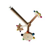 Rdxanc Perchoir rotatif pour oiseaux - Jouet coloré interactif en bois pour perroquet - Pour enrichir la cage à oiseaux et exercices de mastication