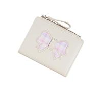 Rdxanc Portefeuille compact pliable avec nœuds pour femme - Plusieurs options de couleur - En cuir synthétique souple - Porte-cartes - Porte-monnaie pour femme