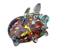 Rdxanc Sculpture miniature de cochon en verre - Zodiaque chinois - Figurine de collection pour la maison, le bureau, la décoration de bureau, symbole de richesse