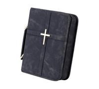 Rdxanc Service Housse de Bible en Cuir Synthétique avec Motif Chiasme Imperméable Protection pour Voyage Convient aux Bibles 24,1 x 17,7 x 5,6 cm Couverture Bible Vintage