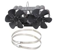Rdxanc Ventilateur de poêle alimenté par la chaleur - Double tête - Répartition efficace de la chaleur pour maisons confortables pour divers appareils de chauffage