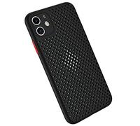 Rdyi6ba8 Coque pour iPhone 11, Étui en Silicone Souple Maille et Respirant Ultra Fine et Léger avec Fonction Dissipation de La Chaleur pour iPhone 11 - Noir
