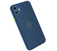 Rdyi6ba8 Coque pour iPhone 11, Étui en Silicone Souple Maille et Respirant Ultra Fine et Léger avec Fonction Dissipation de La Chaleur pour iPhone 11 - Bleu Marin