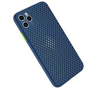 Rdyi6ba8 Coque pour iPhone 11 Pro, Étui en Silicone Souple Maille et Respirant Ultra Fine et Léger avec Fonction Dissipation de La Chaleur pour iPhone 11 Pro - Bleu Marin