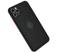 Rdyi6ba8 Coque pour iPhone 11 Pro Max, Étui en Silicone Souple Maille et Respirant Ultra Fine et Léger avec Fonction Dissipation de La Chaleur pour iPhone 11 Pro Max - Noir