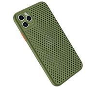 Rdyi6ba8 Coque pour iPhone 11 Pro Max, Étui en Silicone Souple Maille et Respirant Ultra Fine et Léger avec Fonction Dissipation de La Chaleur pour iPhone 11 Pro Max - Vert