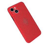 Rdyi6ba8 Coque pour iPhone 13, Étui en Silicone Souple Maille et Respirant Ultra Fine et Léger avec Fonction Dissipation de La Chaleur pour iPhone 13 - Rouge