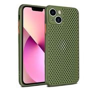 Rdyi6ba8 Coque pour iPhone 14 Plus, Étui en Silicone Souple Maille et Respirant Ultra Fine et Léger avec Fonction Dissipation de La Chaleur pour iPhone 14 Plus - Vert
