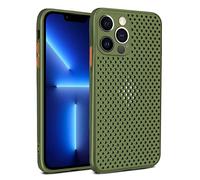 Rdyi6ba8 Coque pour iPhone 14 Pro Max, Étui en Silicone Souple Maille et Respirant Ultra Fine et Léger avec Fonction Dissipation de La Chaleur pour iPhone 14 Pro Max - Vert