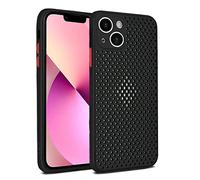 Rdyi6ba8 Coque pour iPhone 15, Étui en Silicone Souple Maille et Respirant Ultra Fine et Léger avec Fonction Dissipation de La Chaleur pour iPhone 15 - Noir