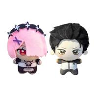 Re:0 Peluche Anime Rem/Ram/Emilia/Natsuki Poupée en peluche 10 cm | Mini coussin doudou pendentif figurine de dessin animé, objet de collection et cadeau